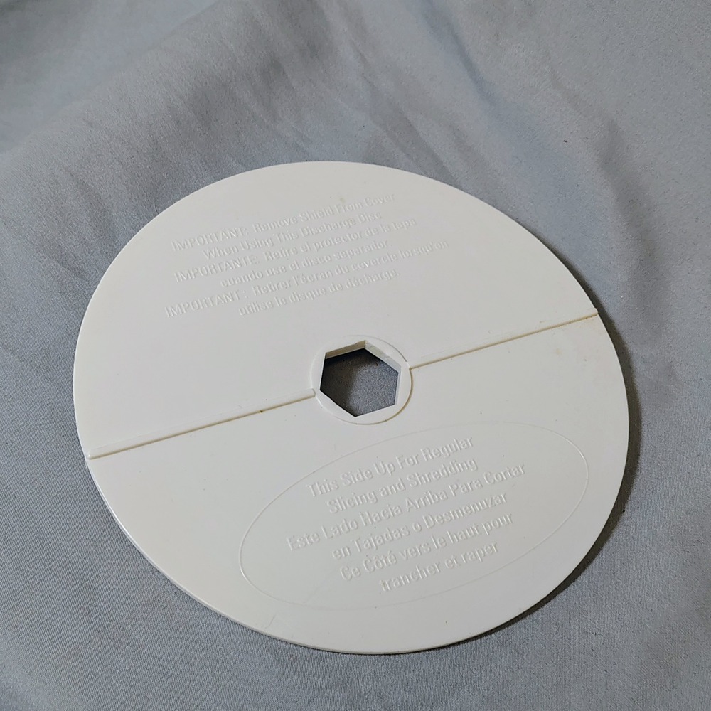 Black & Decker Quick N Easy Plus FP1400 Food Processor Discharge Disk Part White
